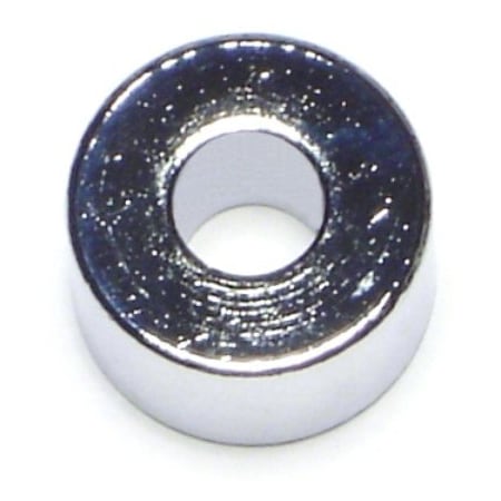 Midwest Fastener Round Spacer, Chrome Steel, 3/8" Overall Lg, 5 PK 74243